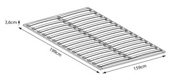 Premium Low-Profile 160 x 200 cm Flat Bed Slat Base