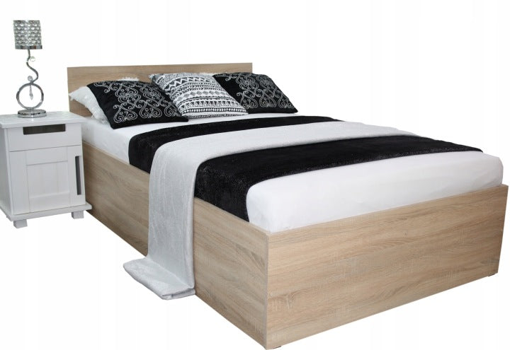 Sonoma Oak 4D Wooden Double Bed 120 x 200 cm with Free Slat Base