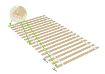 90 x 200 cm Bed Slat Insert with 18 Flat Slats