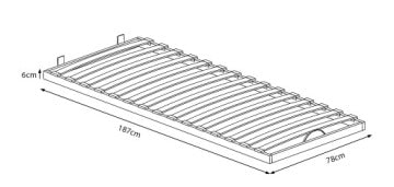 Premium 80 x 190 cm Bed Slat Base for Mattress Support