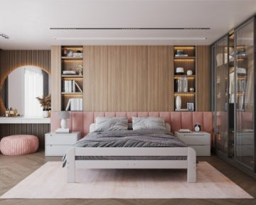 Dallas 120 x 200 cm Bedroom Bed with Slat Base and Mattress